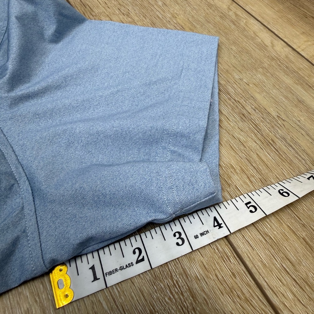 Bugatchi OoohCotton Vincent Polo Shirt Air Blue Color Men's XL - Picture 9 of 9